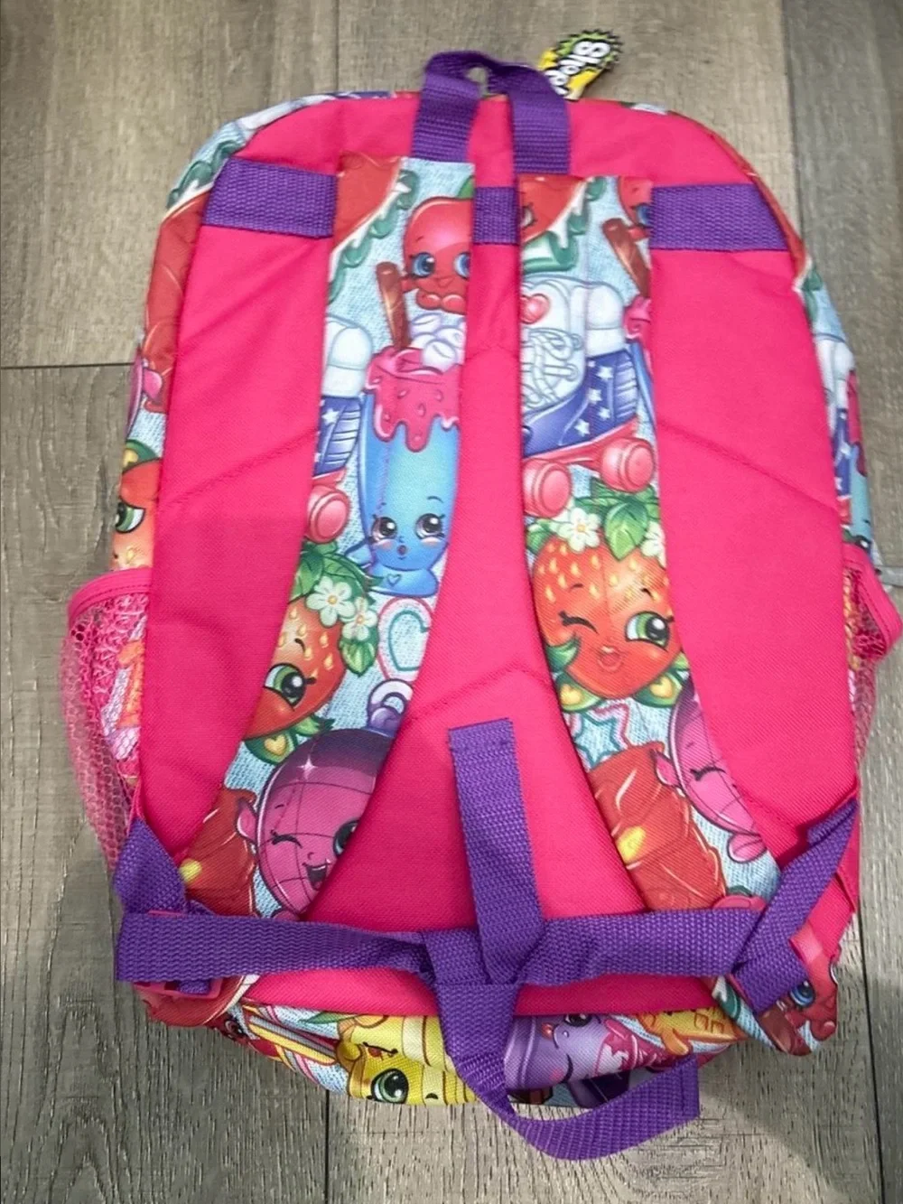 Shopkins Bright Pink & Purple Kids Backpack with Character Print